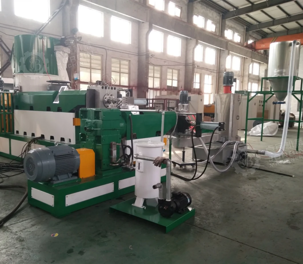 PP PE Agglomerator Recycle Two Stage Plastic Extruder Machine