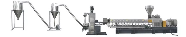 Co-Rotating Raw Material Plastic Compounding Pellet Extruder