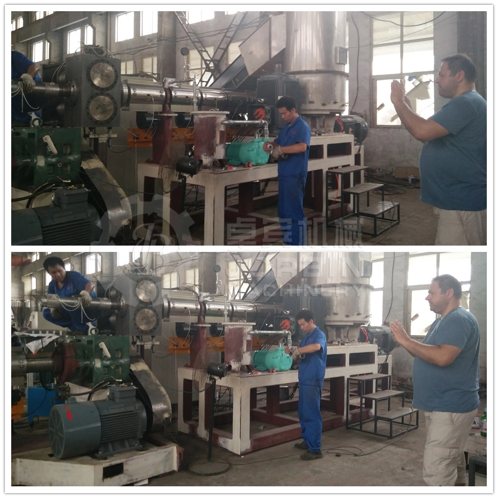 Two Stage 300kg/H PP PE Agricultural Recycling Pelletizing Extruder Machine