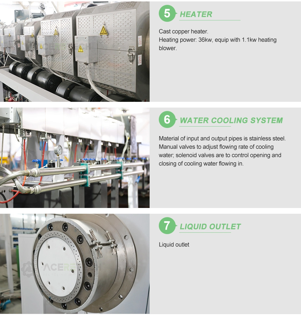 Parallel Twin Screw Extruder CaCO3 Filler Masterbatch Compounding Machine for PE PP ABS PS PA GF