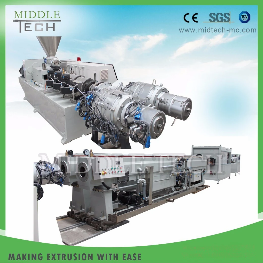 16-63mm PVC Double Pipe Extrusion Line/Twin Cavity Extrusion Line