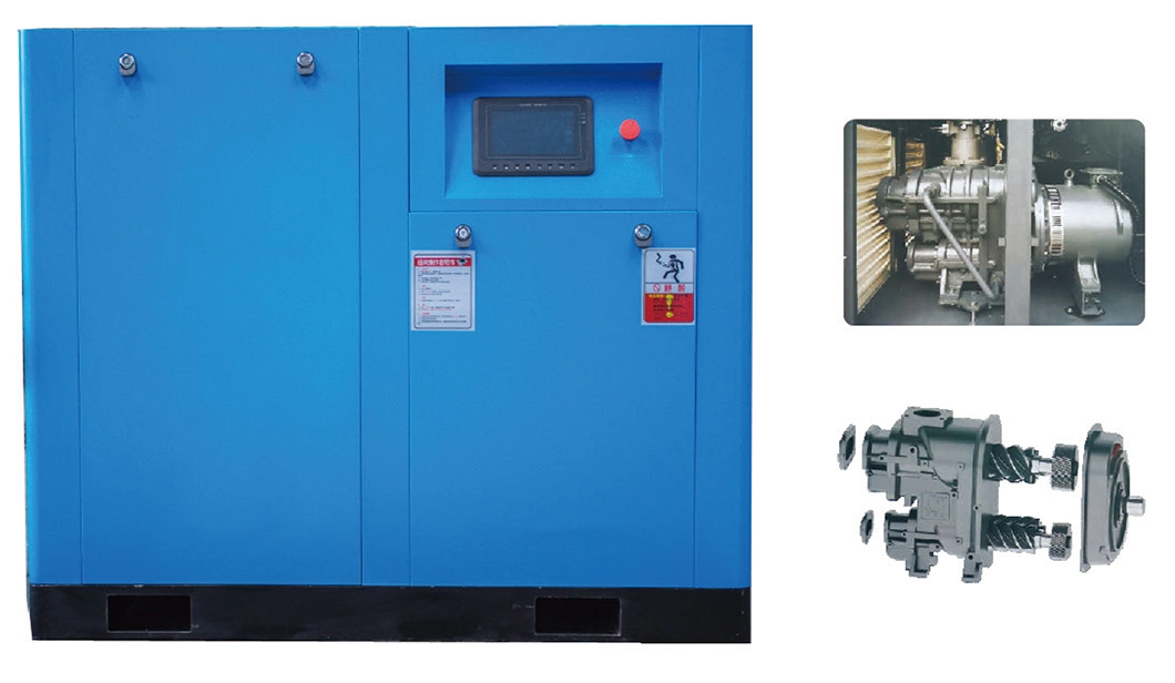 75HP 55kw Two Stage Air Screw Compressor Factory Price Made in China