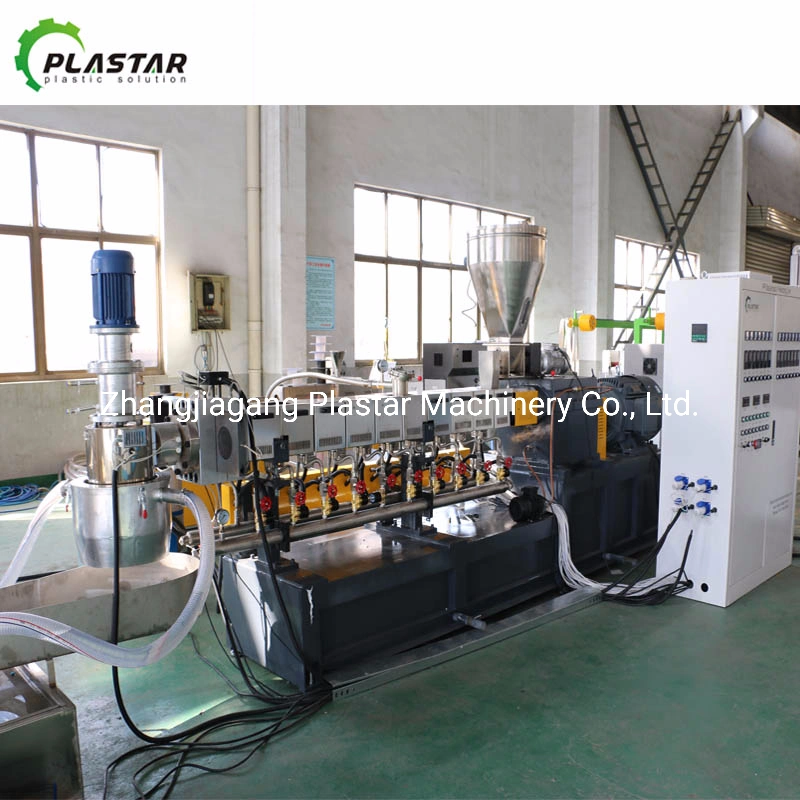 PP PE Pet Compounding Twin Screw Extruder with Water Ring Pelletizer