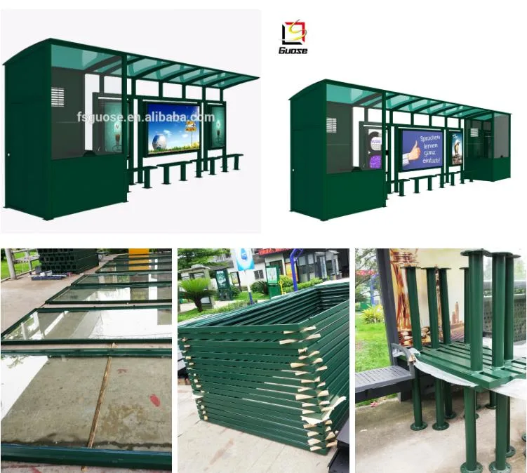 Bus Station Light Box Passenger Waiting Shelters High Quality Used Bus Stop Shelters for Sale