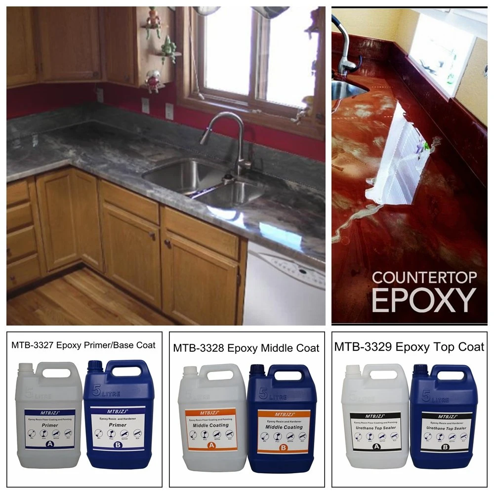 High Gloss Clear Epoxy Resin DIY Residential Room Kitchen Counter Top Floor Coating