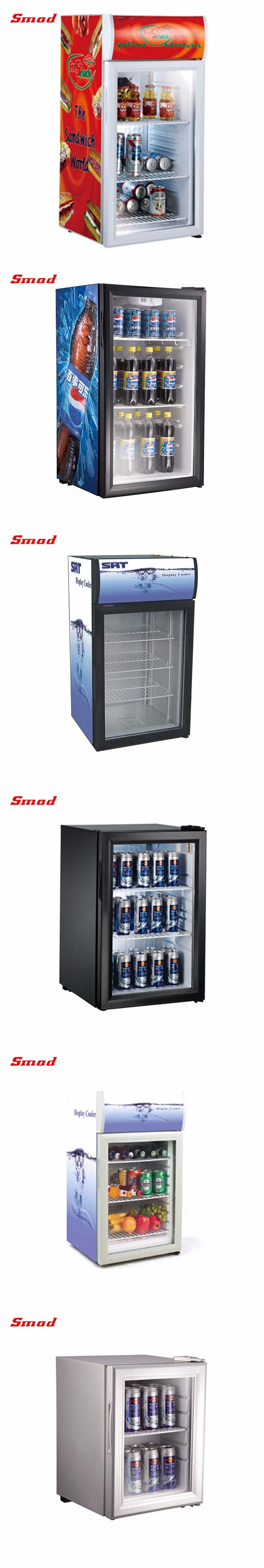 Glass Door Counter Top Fridge Mini Bar Refrigerator