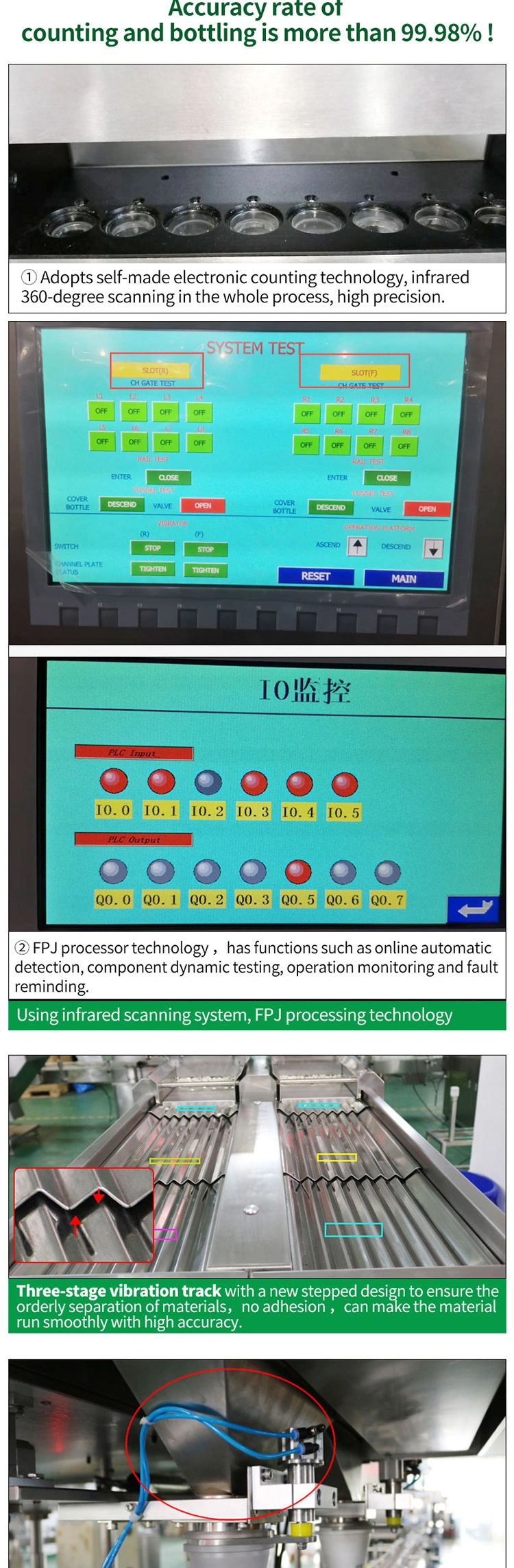 Automatic Pharmacy Tablet Counting Machine Rq-DSL-16h Bottle Capsule Pills Counting Machine