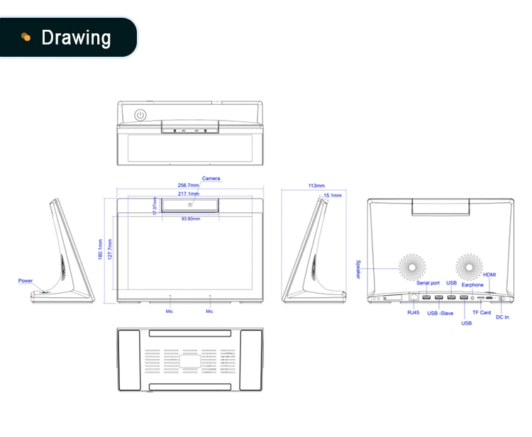 Automatic Queuing Machine WiFi 10.1 Inch Android Desktop Tablet System Customer Feedback Device