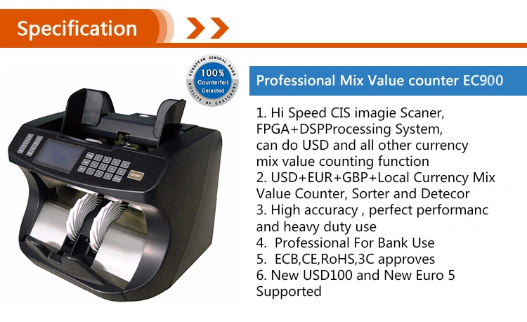 100% Accurate Currency Counter, Money Counter, Currency Counter, Banknote Counter with Cis Technology