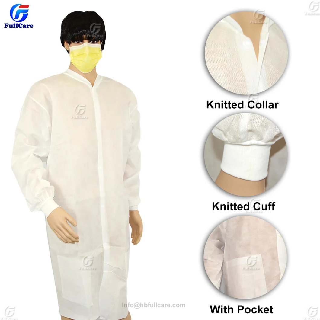 Visitor Coat, Disposable PP Patient Coat, Hospital Uniform, Nonwoven Visitor Coat, Nonwoven Lab Caot, Lab Coat