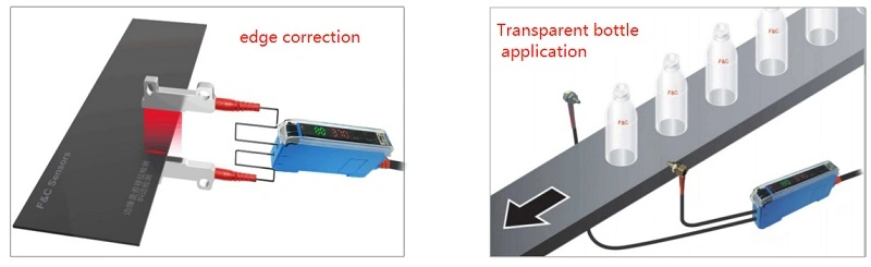 Transparent Plastic Bottle Counting Fiber Amplifier Industrial Automation Sensor