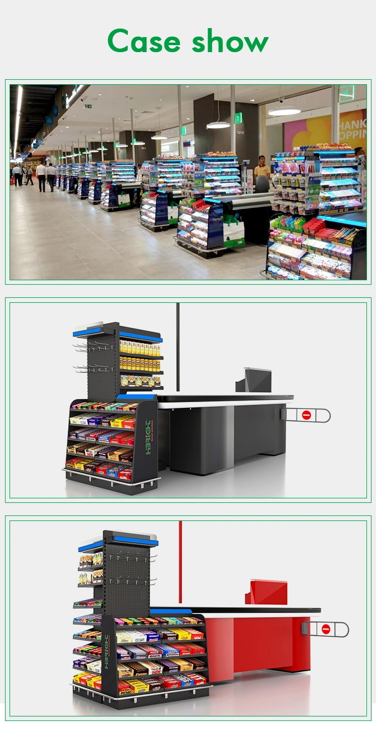 Customized Layer and Light Duty Style Gondola Store Steel Shelf for Checkout Counter