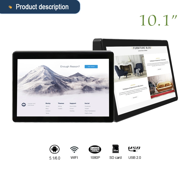 10.1 Inch Customer Satisfaction Survey Device RJ45 Touchscreen LCD Monitor Android Tablet