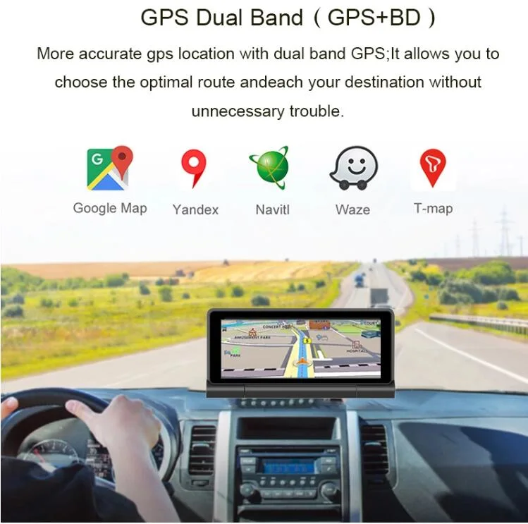 4G WiFi 7 Inch Live Monitoring Navigation Dash Cam