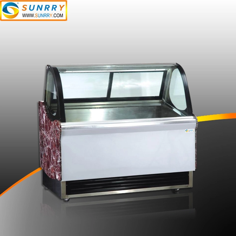 Ice Cream Fridge Freezer Display Counter with Automatic Defrost System