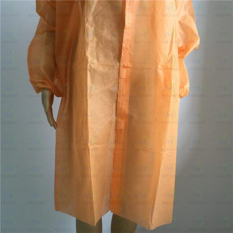 Disposable Non Woven Lab Coat/PP Visitor Coat/Nonwoven Disposable Visitor Coat