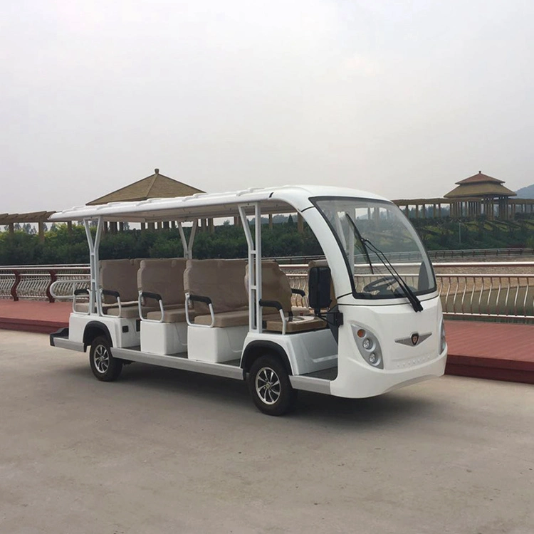 14 Passenger Vehicles Electric Shuttle Bus City Tourist Sightseeing Bus with Heater and Air Conditioning