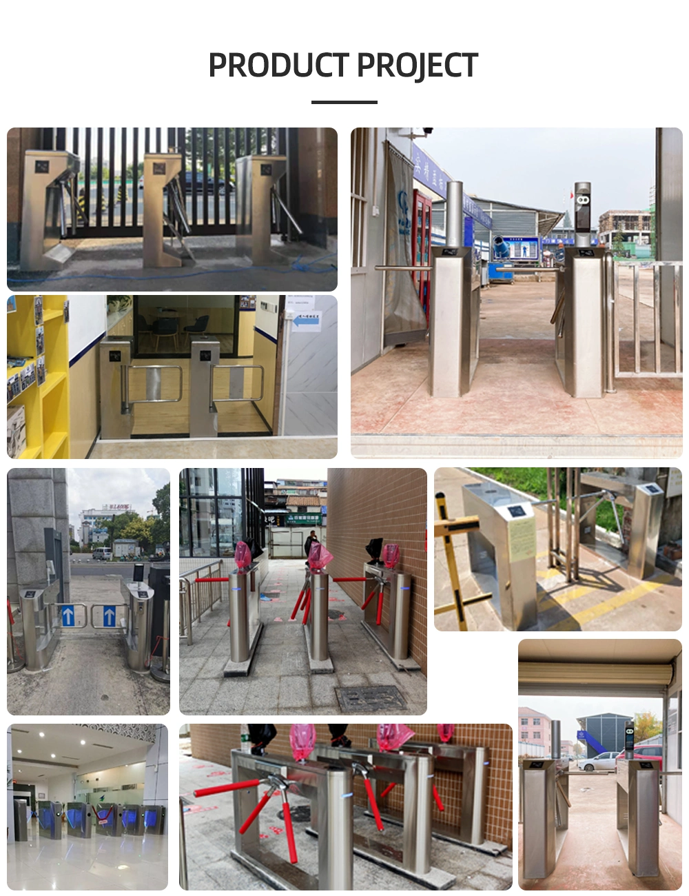 Flap Turnstile Gate for Crowd Traffic Control Door Access Control System