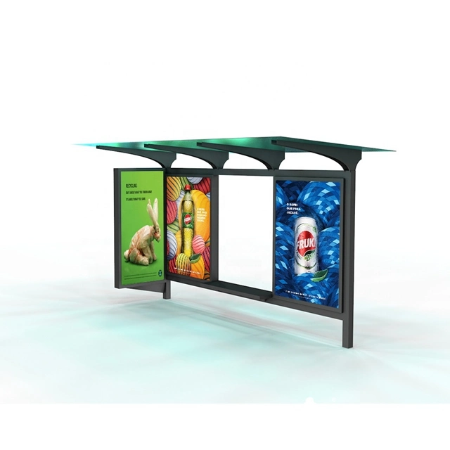 Outdoor Advertising Bus Stop Shelter Station for Passenger Waiting Bus