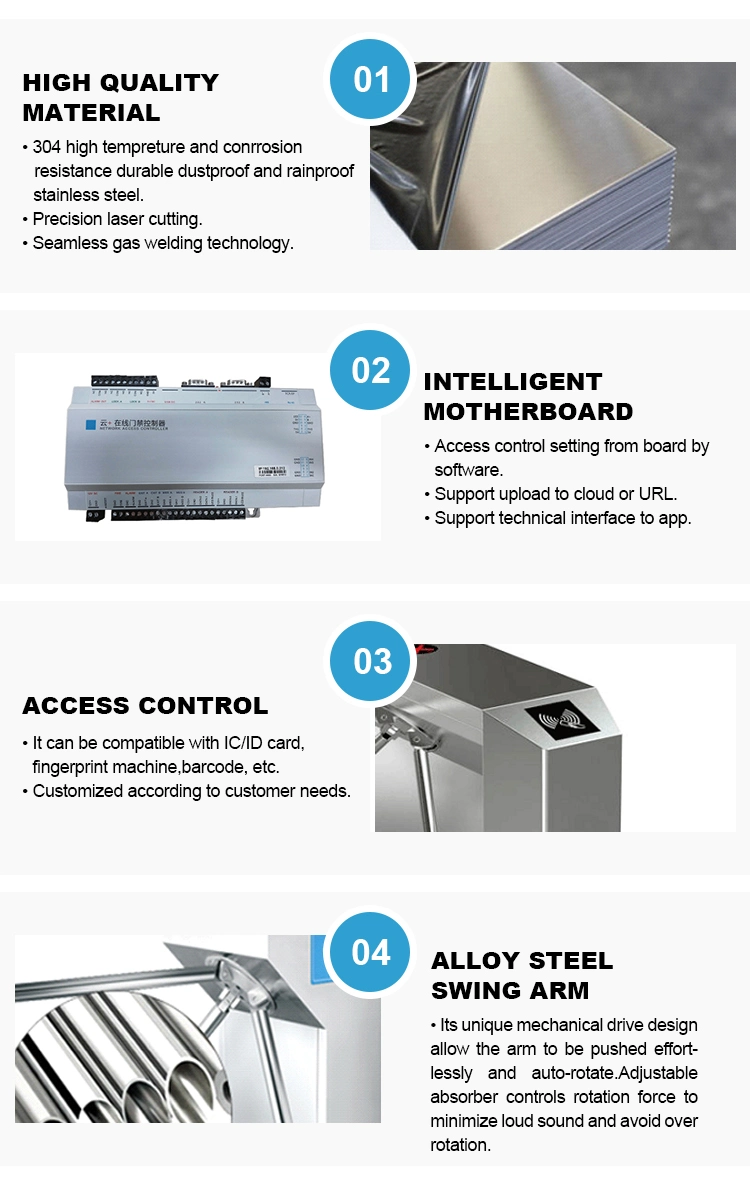 Access Card Control System People Counter Turnstile for Office