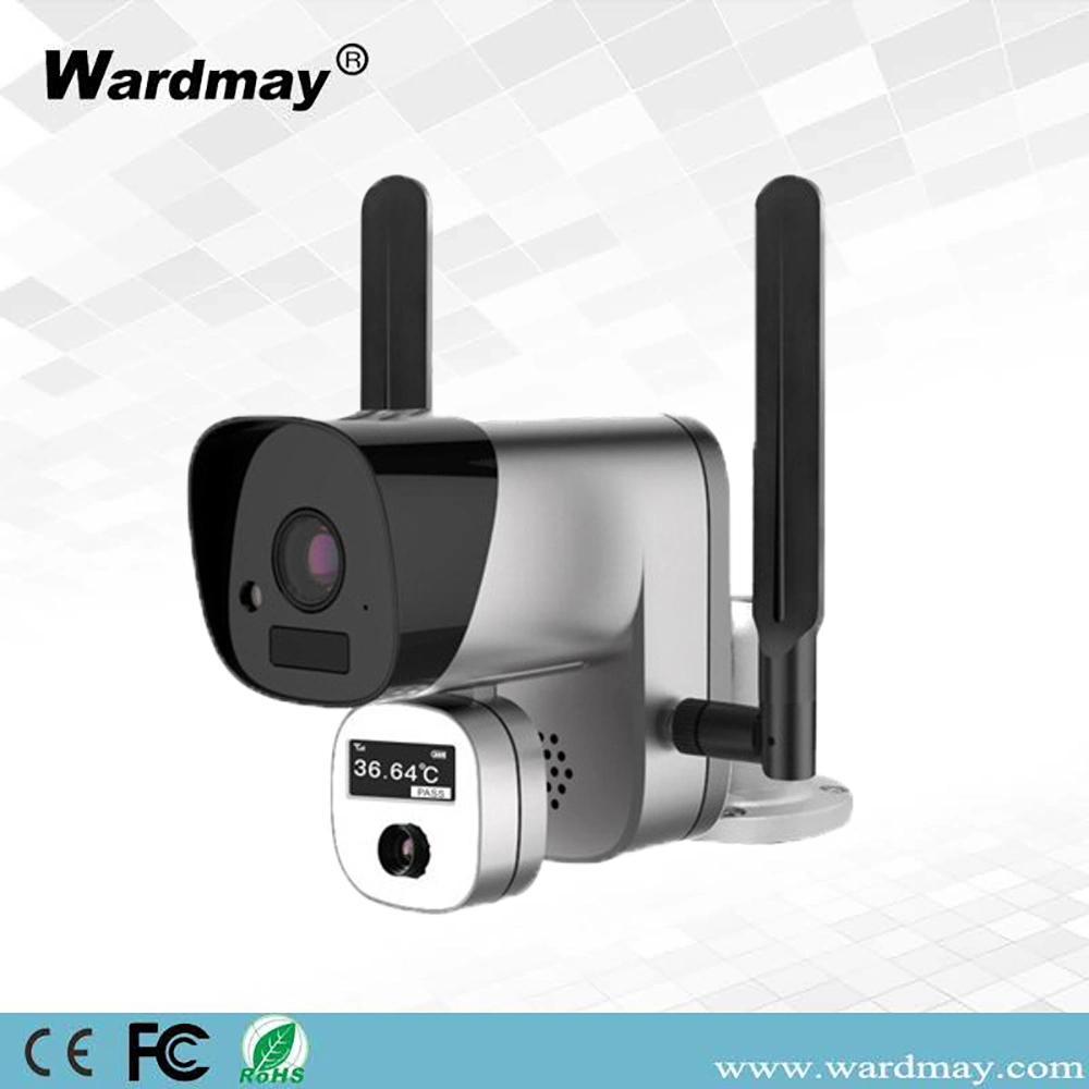 Wardmay Human Body Temperature Detection Measurement Thermal Wireless IP Camera with Battery Ai Temperature Screening Camera