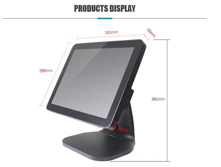 15 Inch All in One POS System with VFD Customer Display Restaurant Ordering System