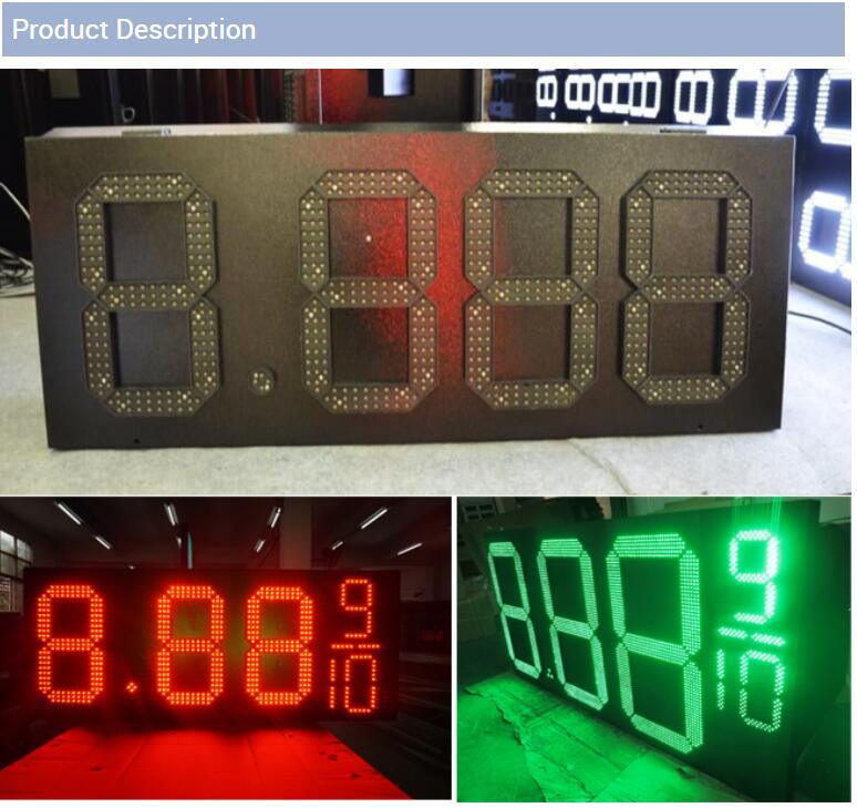 Low Price 8inch 12 Inch Digital 7 Segment LED Petrol Price Display Screen