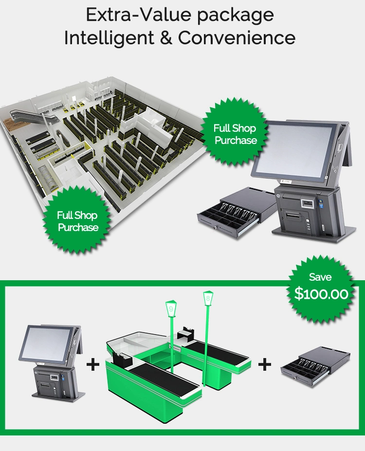 Luxury Store Boutiques Shop Checkout Counter Device Complete Kit Cash Register POS System