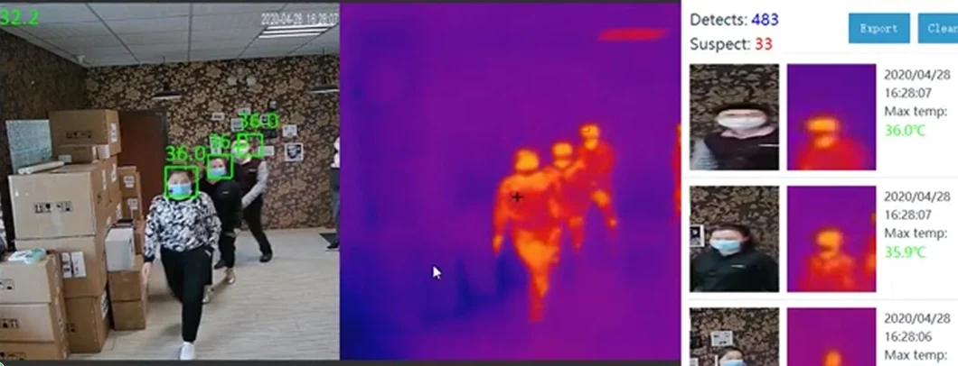 *Sk-256dt Human Body Temperature Measuring Thermal Imaging Camera Infrared Detection Thermal Imaging Camera