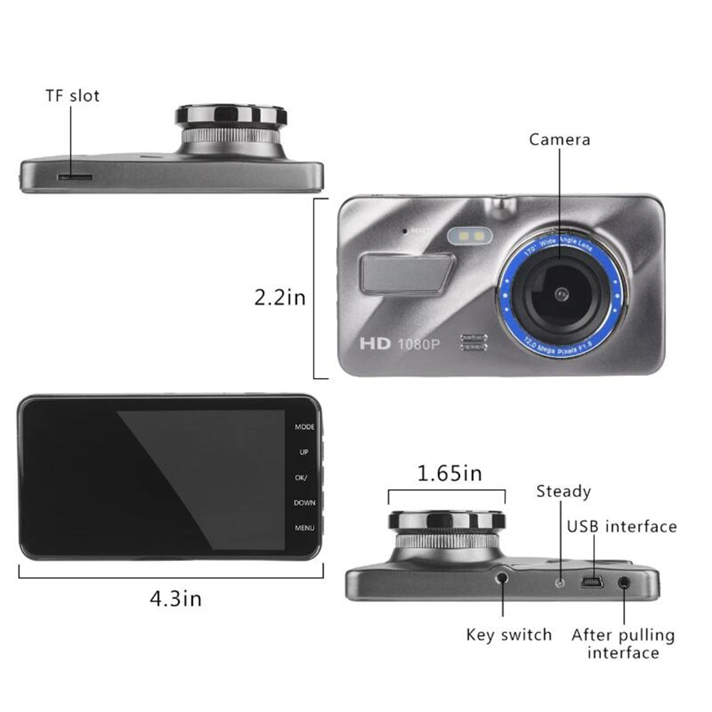 Dash Cam Front and Rear Car Vehicle Camera 4.0