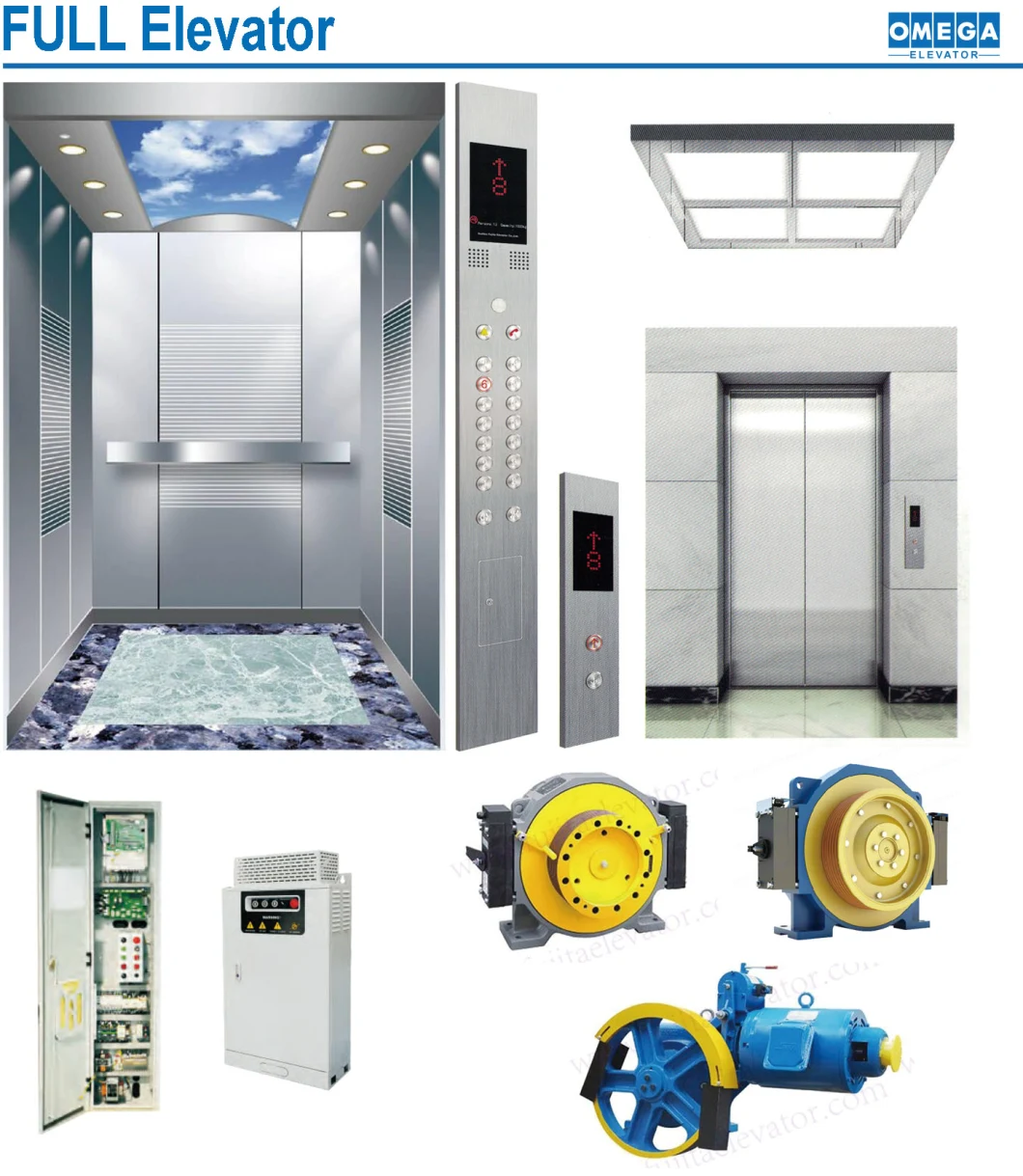 High Quality No Counter Weight Drum Type Passenger Forced Traction Elevator