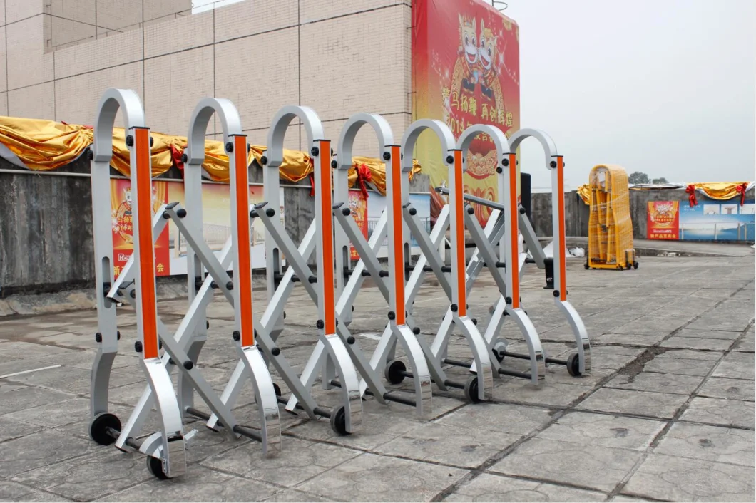 Crowd Control Barrier with Interlock and Brake System