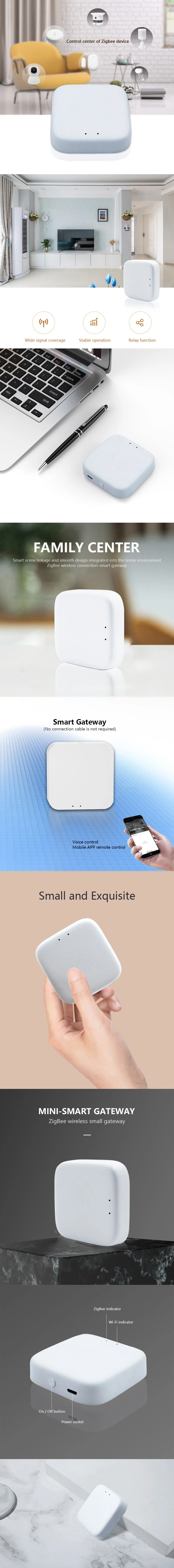 Tuya Smart Home Device Gateway Zigbee Gateway Host Manufacturer Customized Smart WiFi Gateway Device Linkage