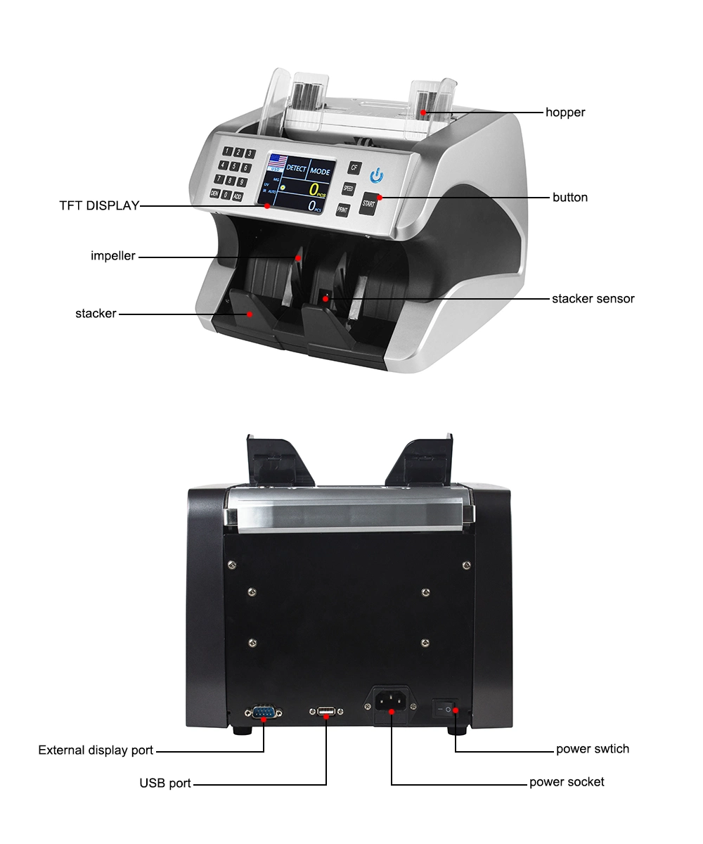 Al-185 Professional China Supplier Value Mix Currency Counting Money Detector Bill Counting Machine