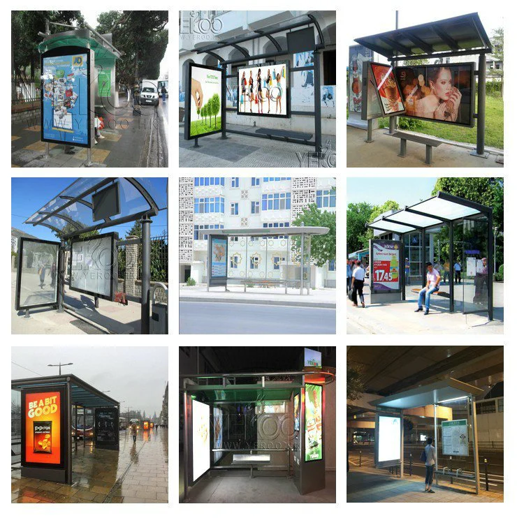 Modern Solar Bus Stop Shelter Station for Passenger Waiting Bus