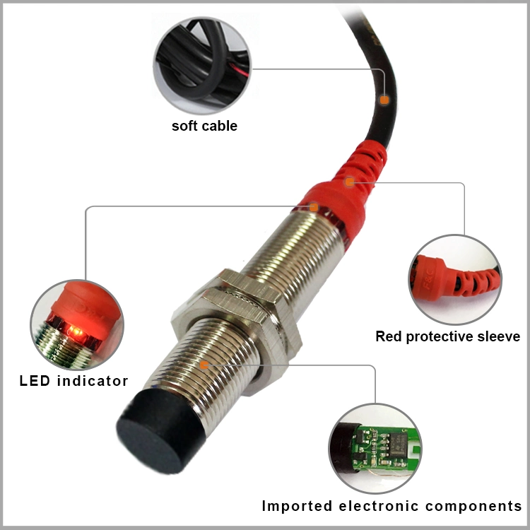 Screw Counting M12 Tubular 4mm Sensing PNP Inductive Proximity Sensor