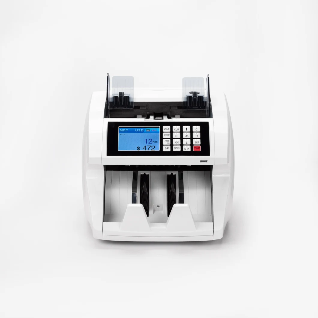 Ec990 Dual Cis with Two Pockets Mixed Value Counter Read Series Number Money Counter /Bill Counter with Mg, Mt, UV, IR Multi Currency Detection Counter