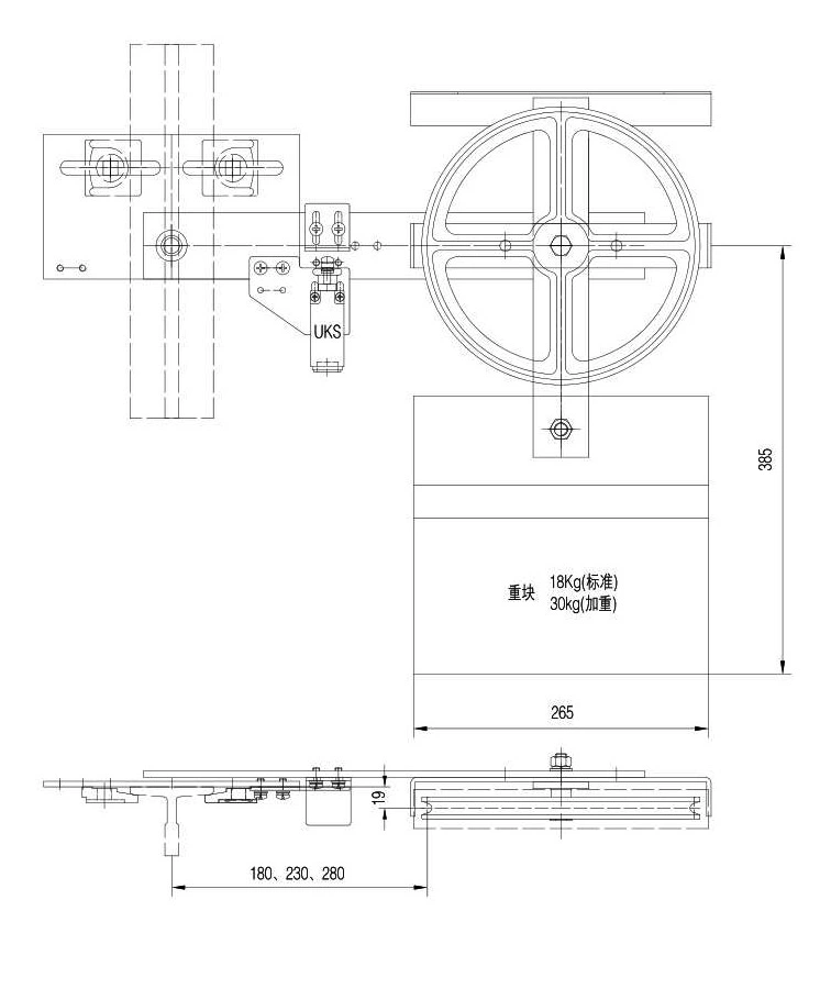 Rope Wheel Tension Device for Passenger / Freight Elevator (SN-SG-ZJ240)