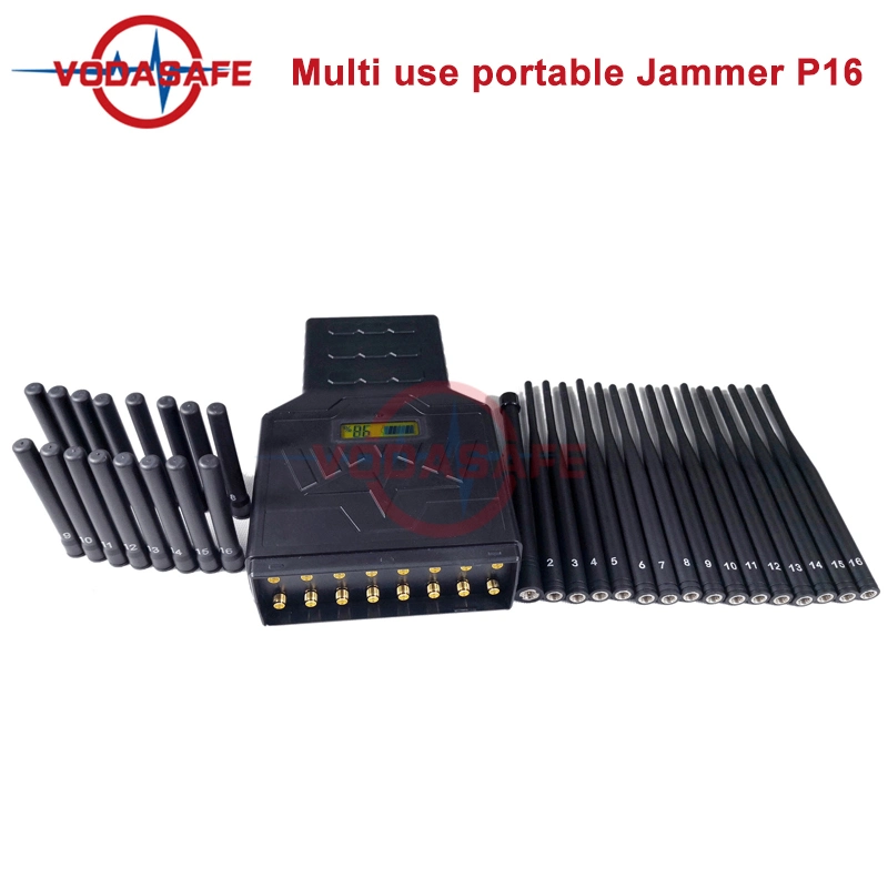 16 Antennas Handheld Network Jamming Device for WiFi Bluetooth Network 20 M Jamming Signal Jamming Device