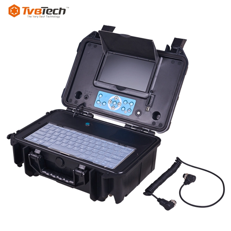 7 Inch Monitor Waterproof Sewer Pipe Inspection Camera Equipment with 23mm Camera Head and Meter Counter
