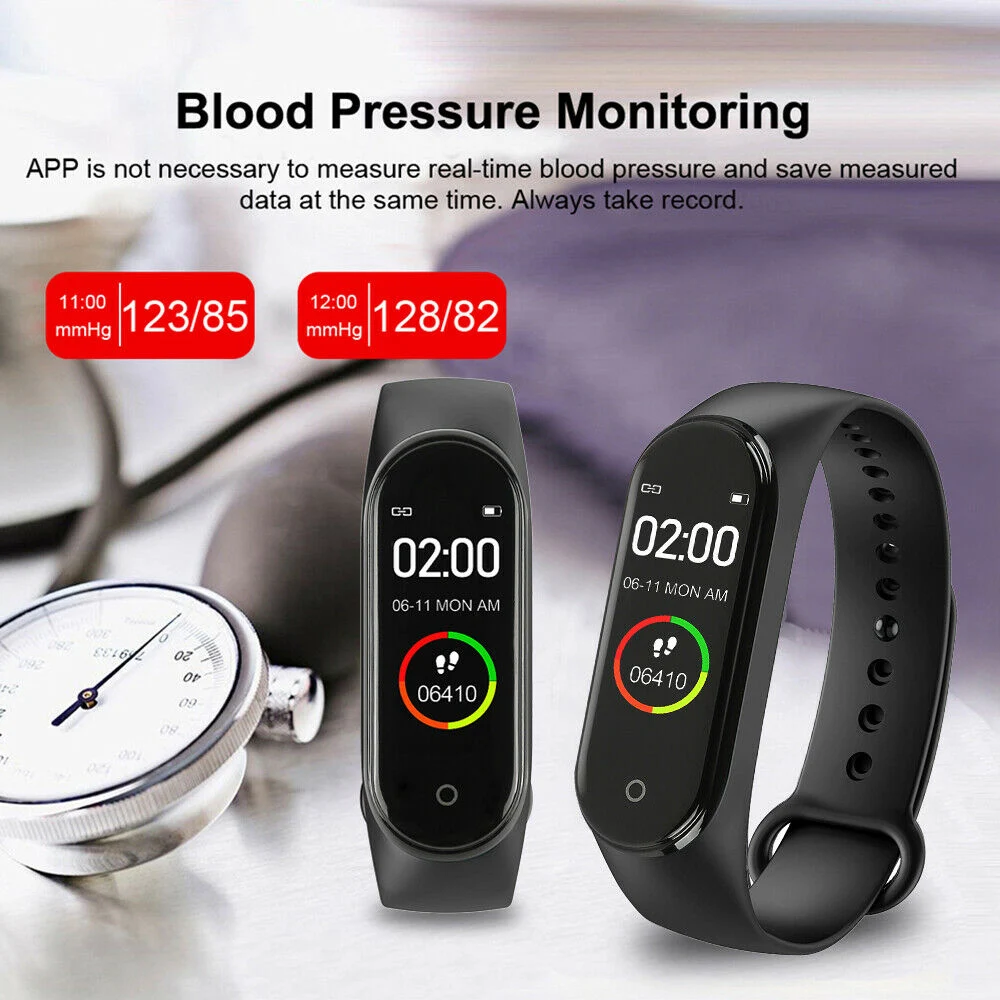 Smart Bracelet Health Sleep Monitoring Bracelet Blood Pressure Heart Rate Monitoring Thermometer Sports Wristband