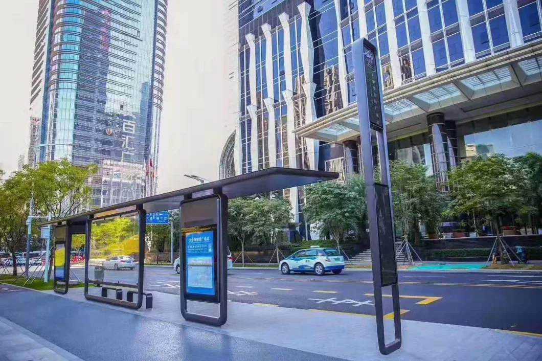 Real Time 75inch Dual Side 3000nits 4K Real-Time Bus Shelter Digital Signage