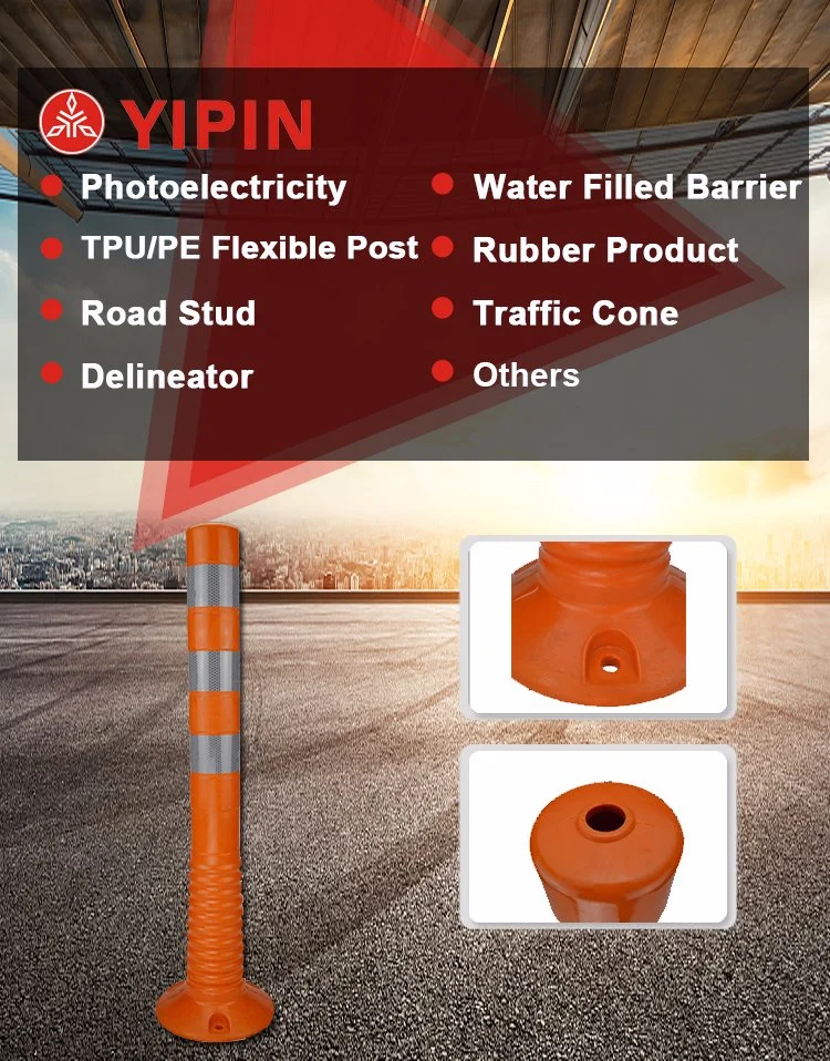 PU Traffic and Parking Sign Spring Post Traffic Delineator Post Traffic Warning Post