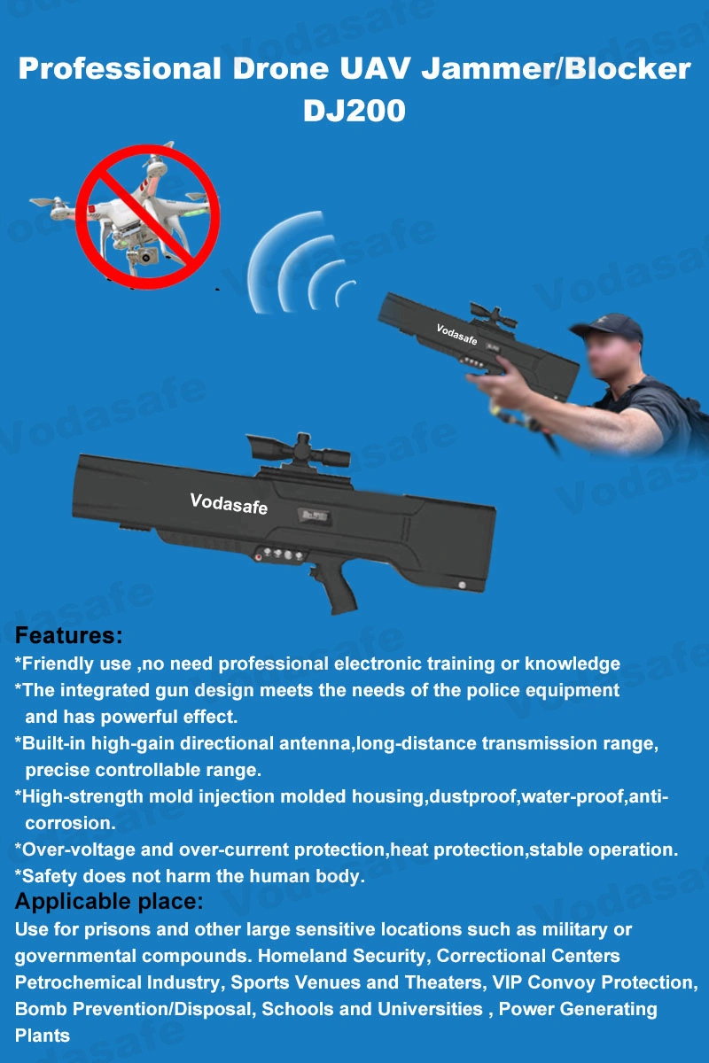 Support Long Time Working Battle Portable Drone Defender 1500 M Drone Signal Jamming Counter Drone Systems