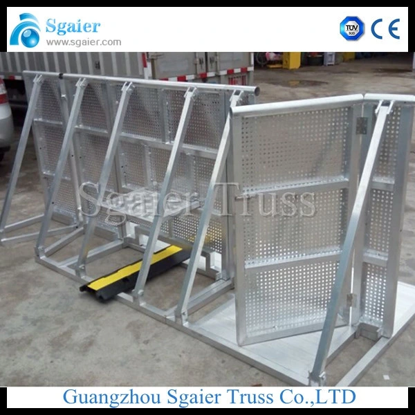 Live Concert Folding Crowd Control Barricade System Aluminum Stage Barrier