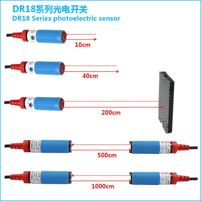 Cartons Counting NPN PNP Photoelectric Sensor for Cartoning Machines