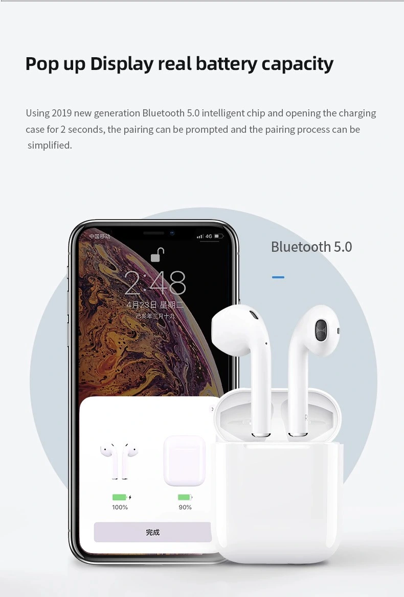 Generation 2 Air Pods with Real Light Sensor Comfortable Wear Long Time Working Time
