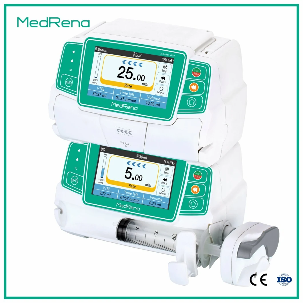 Automatic Micro Intravenous Volumetric Peristaltic Touch Screen Infusion Pump Stackable CE Marked