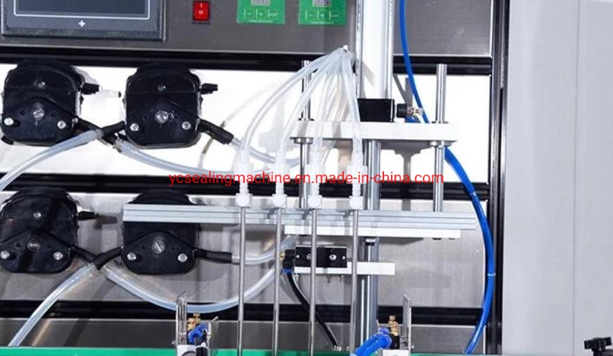 Peristaltic Pump Liquid Bottle Filling Capping and Labeling Machine for 10-100ml Volume
