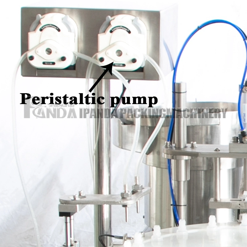 Easy Cleaning Essential Oil Peristaltic Filling Machine for Small Vial Bottle Filling Capping Labeling